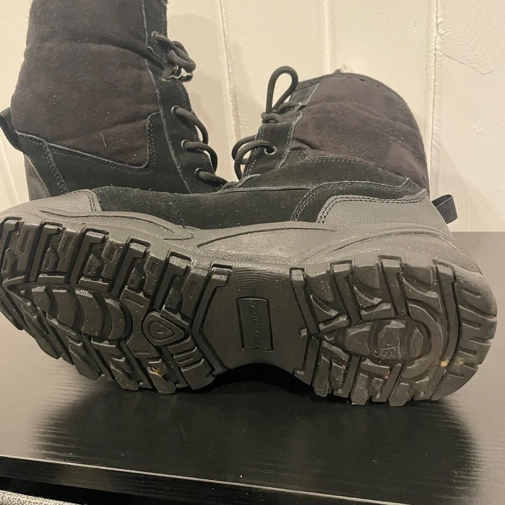 Ozark Trail Bancroft Black  Lace-Up Boots suede outside Sherpa inside 8.5